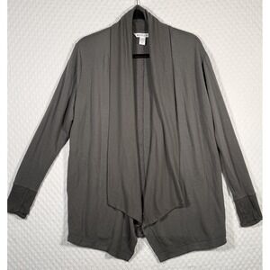 Athleta "Pranayama Wrap" Cardigan Women's Small Gray Open Long Sleeve Oversized